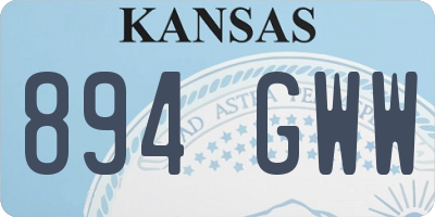 KS license plate 894GWW