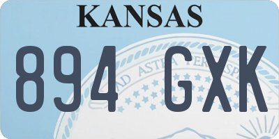 KS license plate 894GXK