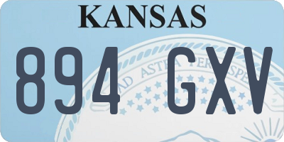 KS license plate 894GXV