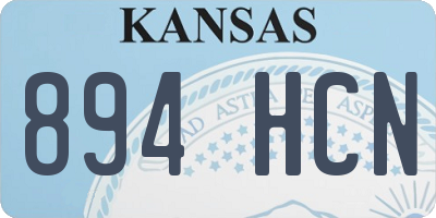KS license plate 894HCN