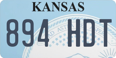 KS license plate 894HDT