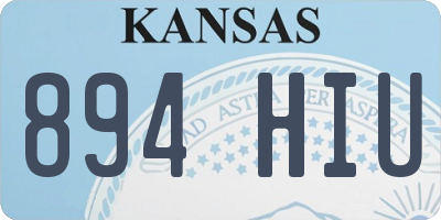 KS license plate 894HIU