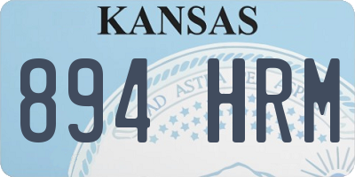 KS license plate 894HRM