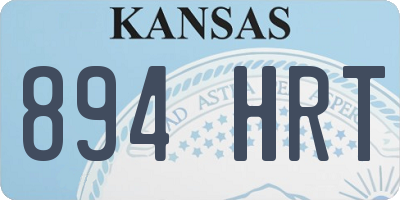 KS license plate 894HRT
