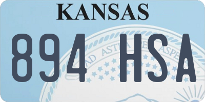 KS license plate 894HSA