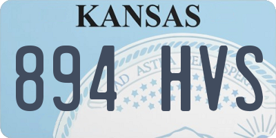 KS license plate 894HVS