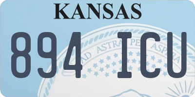 KS license plate 894ICU