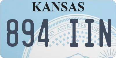 KS license plate 894IIN