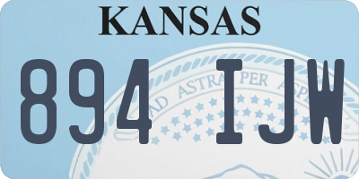 KS license plate 894IJW