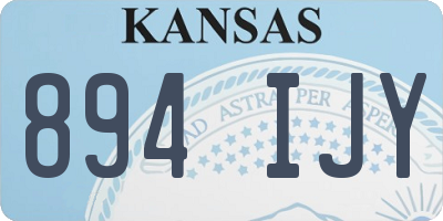 KS license plate 894IJY