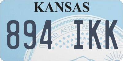 KS license plate 894IKK