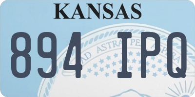 KS license plate 894IPQ