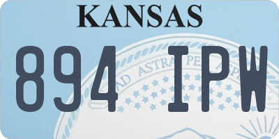 KS license plate 894IPW
