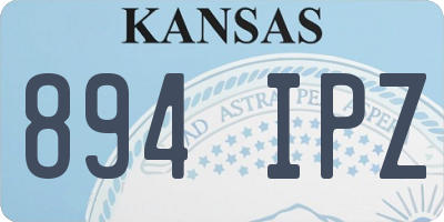 KS license plate 894IPZ
