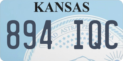 KS license plate 894IQC