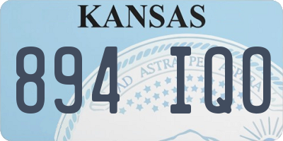 KS license plate 894IQO