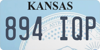 KS license plate 894IQP