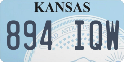 KS license plate 894IQW