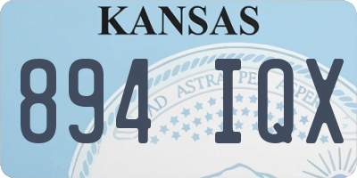 KS license plate 894IQX