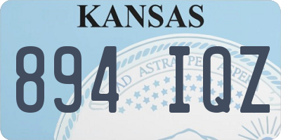 KS license plate 894IQZ