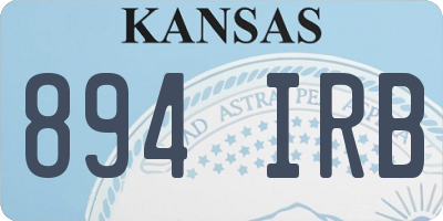 KS license plate 894IRB