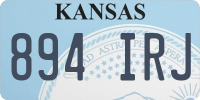 KS license plate 894IRJ