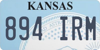 KS license plate 894IRM