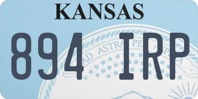 KS license plate 894IRP