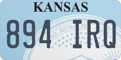 KS license plate 894IRQ