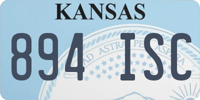 KS license plate 894ISC