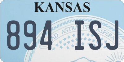 KS license plate 894ISJ