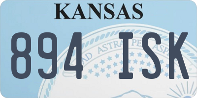 KS license plate 894ISK