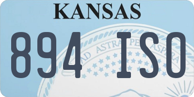 KS license plate 894ISO