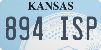 KS license plate 894ISP