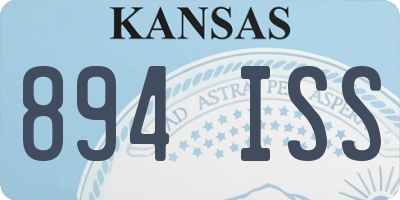 KS license plate 894ISS