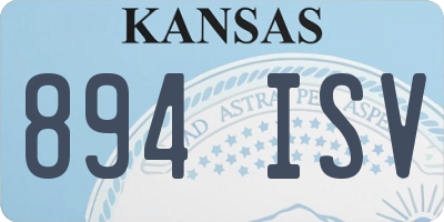 KS license plate 894ISV