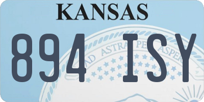 KS license plate 894ISY