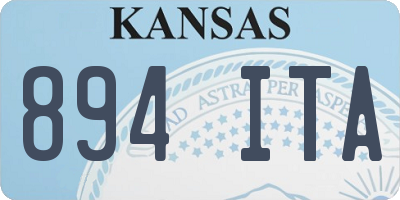 KS license plate 894ITA