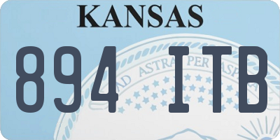 KS license plate 894ITB