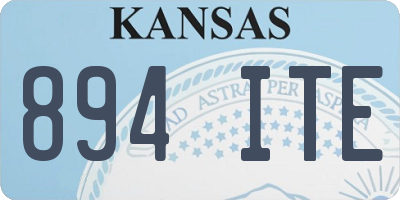 KS license plate 894ITE