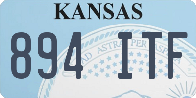 KS license plate 894ITF