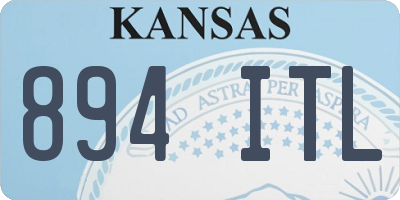 KS license plate 894ITL