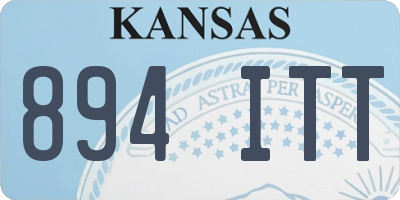 KS license plate 894ITT