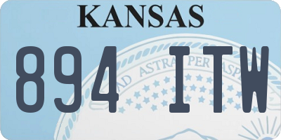 KS license plate 894ITW