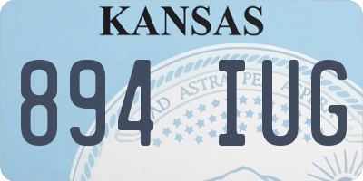 KS license plate 894IUG