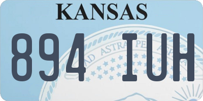 KS license plate 894IUH