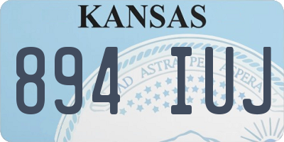 KS license plate 894IUJ