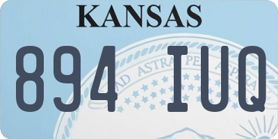 KS license plate 894IUQ