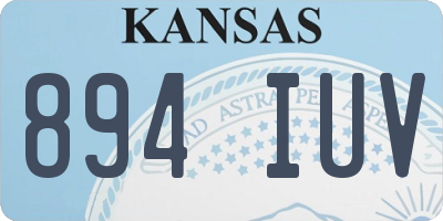 KS license plate 894IUV