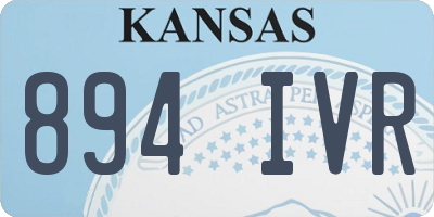 KS license plate 894IVR